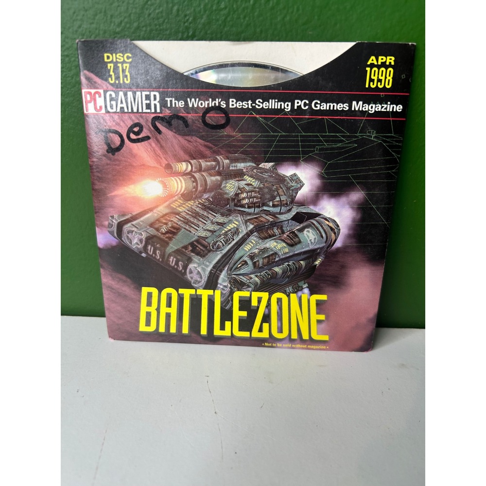 PC Gamer Disc 3.13 April 1998 Battlezone Demo PC CD-ROM Vintage Gaming Magazine